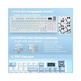 AULA S98 Pro Mechanical Keyboard With Knob& LCD Screen