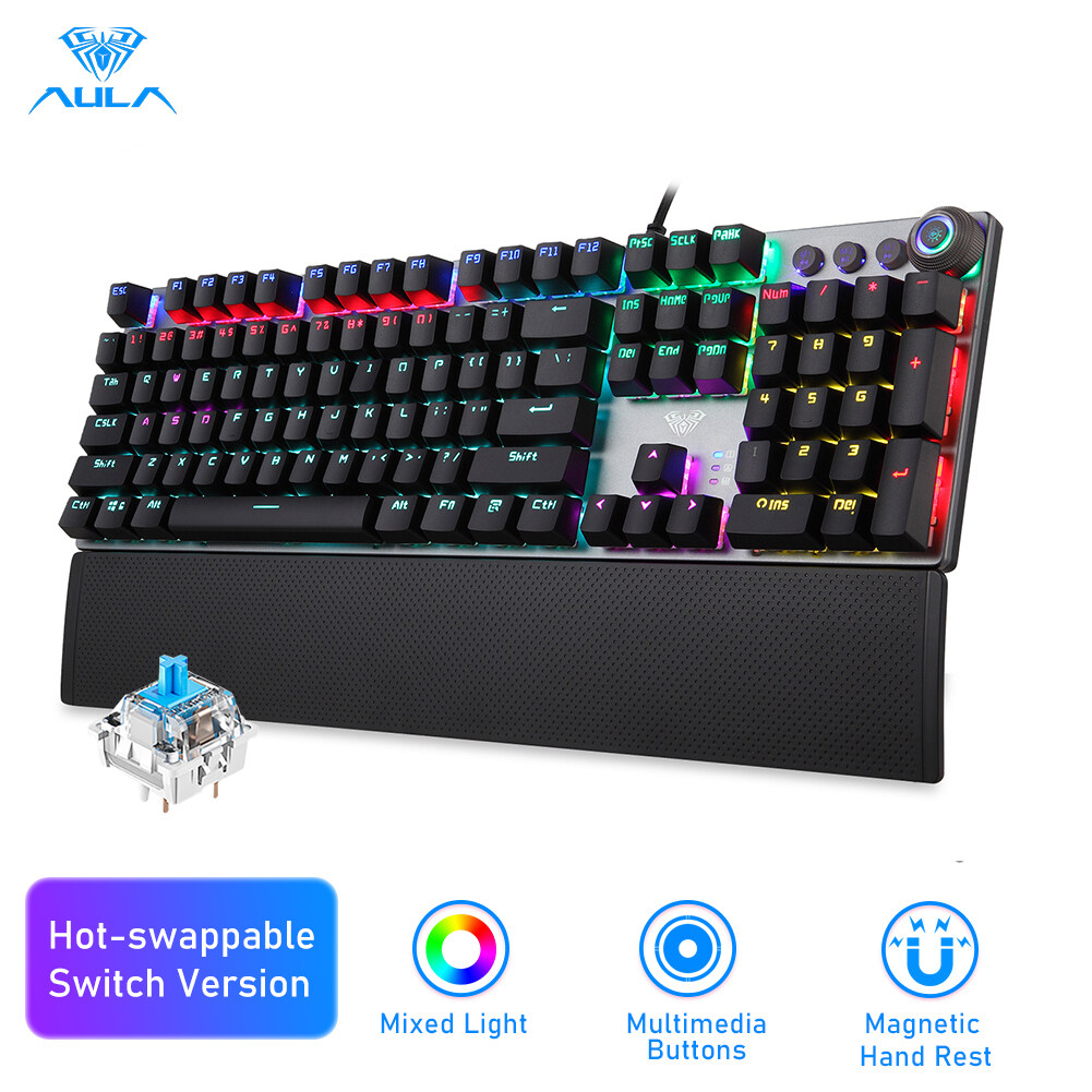 AULA F2088 Retro Punk Typewriter RGB Keyboard