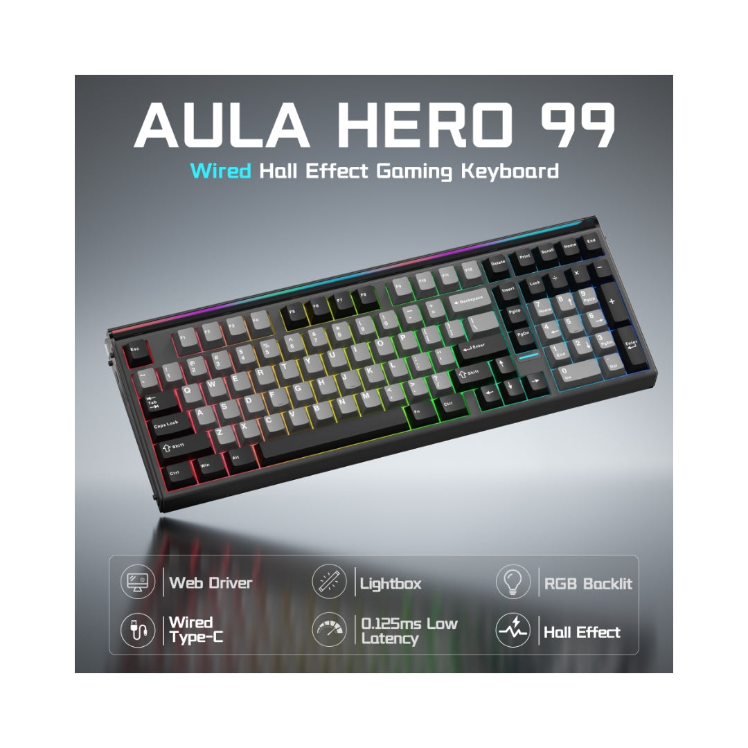 AULA Hero 99 Magnetic Gaming Keyboard 8K Rapid Trigger RGB