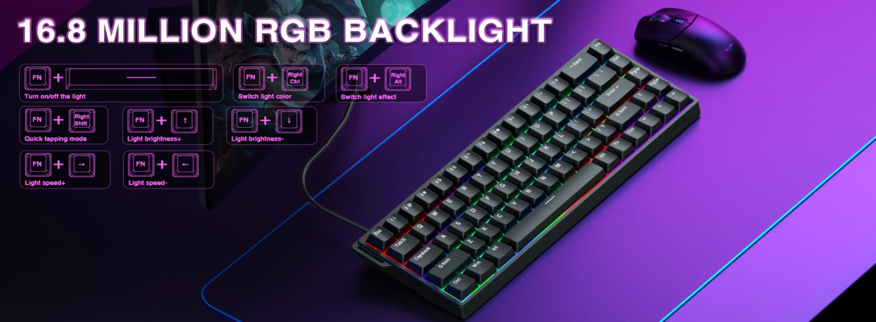 Win68 Keyboard AULA WIN68 HE Wired Magnetic Keyboard