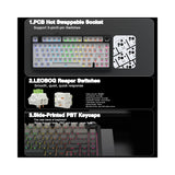 AULA F75 Pro Knob Side-Printed Mechanical Keyboard