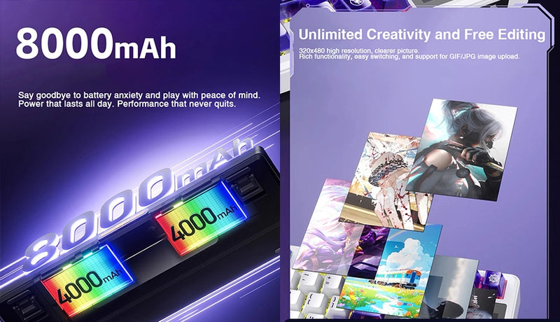 8000mAh & Unlimited Creativity מקלדת גיימינג מכאנית אלחוטית עם מסך L99 מבית AULA