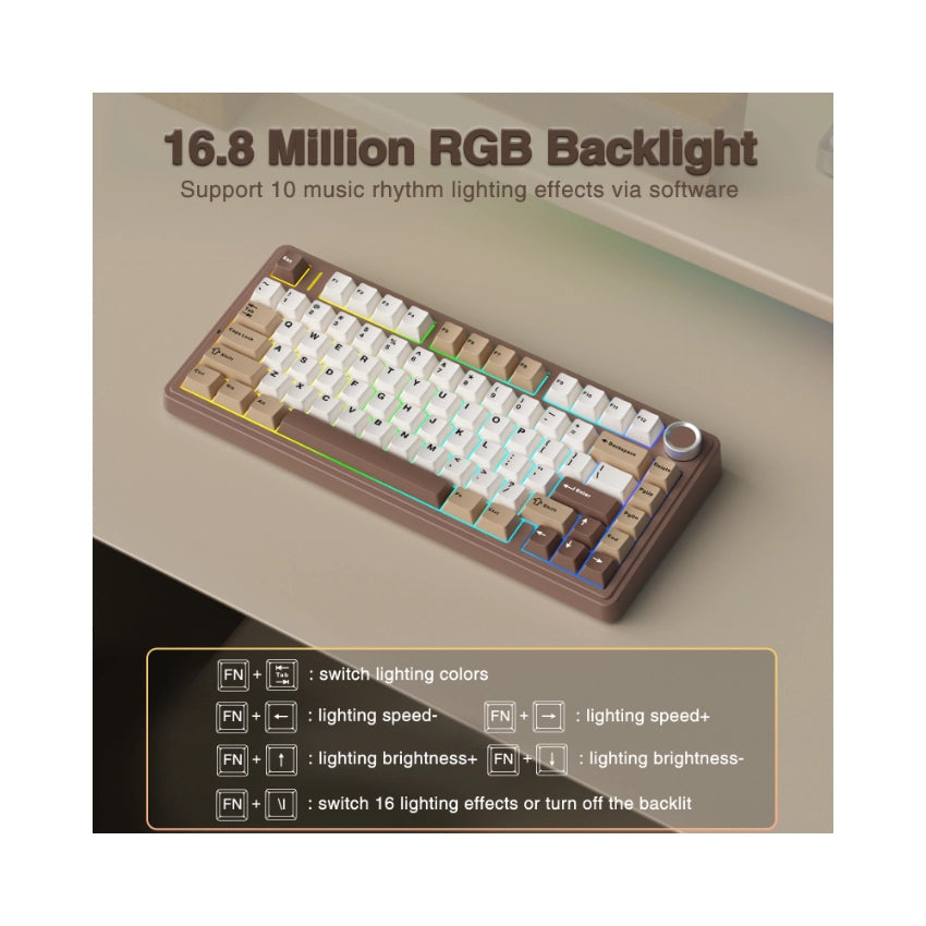 AULA F75 Pro Knob Side-Printed Mechanical Keyboard AULA F75 Pro Knob Side-Printed Mechanical Keyboard